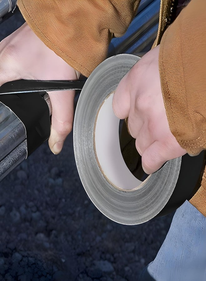 Lapeta Black Duct Tape - 25 Meters in Length 48mm / 2" Width - Strong Book Binding Tape - Waterproof Heavy Duty Duct Tape Pack of 1 - Image 5